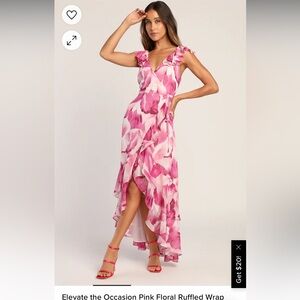 Lulu’s pink wrap dress